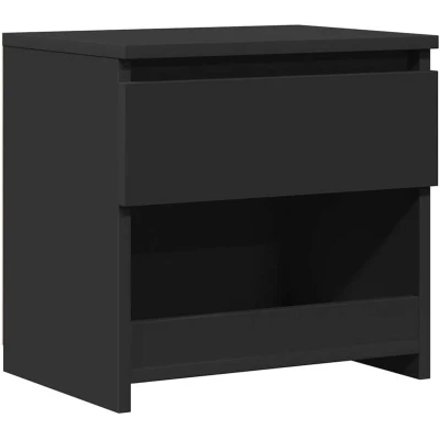 Image of vidaXL Bedside Cabinet Black 40x30x39 cm Engineered Wood