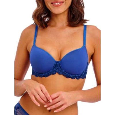 Image of Wacoal Women&#039;s Embrace Lace Contour Bra T Shirt, Opaque, Blue, 34B