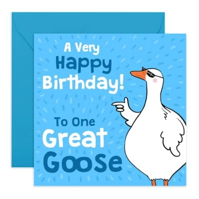 Image of Central 23 Birthday Card For Men Happy Great Goose Funny Fathers Day Cards Dad Uncle Greeting From Son Daughter Gifts Him Comes With Fun Stickers