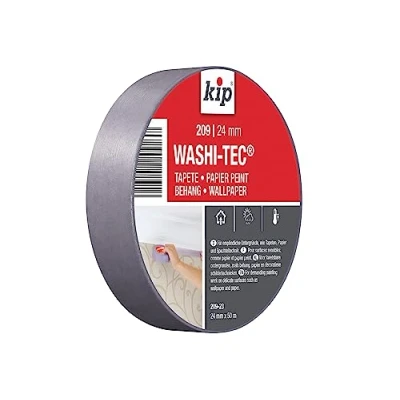 Image of Kip Low Tack Painters Masking Tape 24mm x 50m (1&quot;) for Painting and Decorating, Wallpaper, Paper, Sensitive Surfaces, Delicate Arts &amp; Crafts