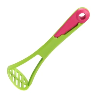 Image of FACKELMANN 4 in 1 Utensil for Avocado, Plastic, Masher &amp; Stone Remover, Avocado Tool, Multifunctional Cutter, Slicer, Pit 17.5x5x6.5cm, Green Pink