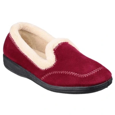 Image of Mirak Womens Maier Memory Foam Slipper in Red Size 3 UK