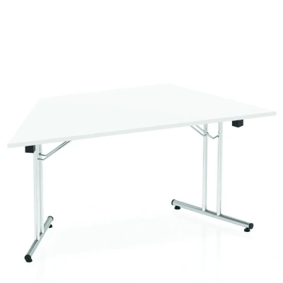 Image of Impulse 1600 Folding Trapezium Table White I000711