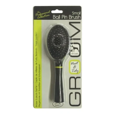 Image of Happypet Groom Small Ball Pin Brush for Dogs,Black