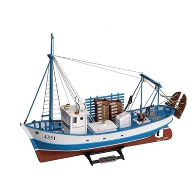 Image of Artesania Latina Wooden Ship Model Kit Spaniard and Mediterranean Fishing Boat, Trawler Mare Nostrum 20100N, 1:35 Scale Models to Assemble Intermediate Level