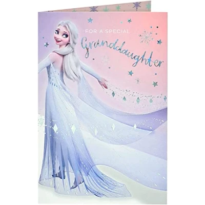 Image of Granddaughter Birthday Card Disney For Her Frozen Lovely Elsa
