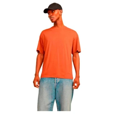 Image of JACK &amp; JONES Men&#039;s Jjebradley Tee SS O Neck Noos T Shirt, Mocha Bisque, S