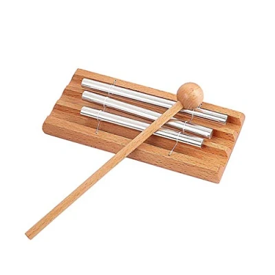 Image of Alnicov Energy Chime Three Tone Meditation Classroom Bell With Mallet For Prayer Yoga Or Teachers&#039; Management