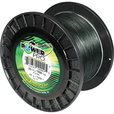 Image of Power Pro Spectra Fiber Braided Fishing Line, Moss Green, 1500YD/50LB