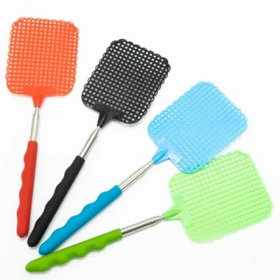 Image of 4 Pack Extendable Fly Swatter,Fly Swat,Fly Squatter, Lightweight Manual Swat Pest Control with Adjustable Stainless Steel Telescopic Handle