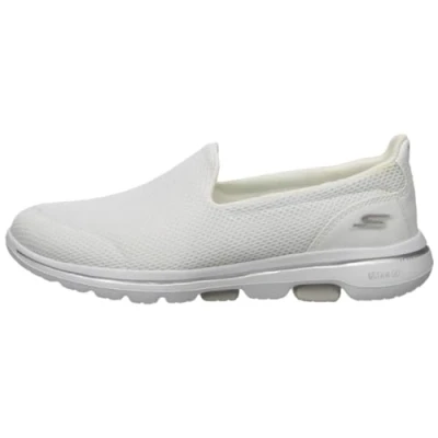 Image of Skechers Women&#039;s Go Walk 5 Slip On Trainers, White, 2.5 UK