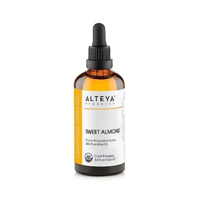 Image of Alteya Organic Sweet Almond Oil 100ml 100% USDA Certified Pure Natural Cold Pressed Carrier Premium Therapeutic Grade Skin Treatment