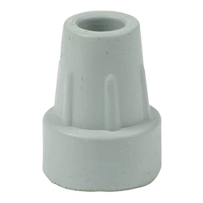 Image of Qty: 4x 16mm 5/8&quot; Heavy Duty Rubber Ferrules For Walking Sticks Grey By Lifeswonderful®
