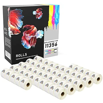 Image of Prestige Cartridge 11356 89 mm x 41 Address Labels Roll for Dymo Labelwriter 320/400/450/4XL (Pack of 50)