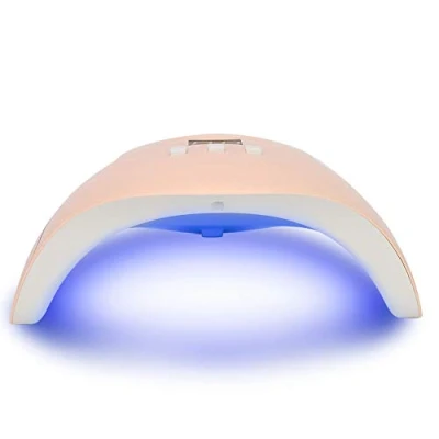 Image of UV LED Nail Lamp, 54W 18pcs Light Portable Lamp,Professional Dryer Gel Polish with 3 Timers Professional Art Tools(Pink)