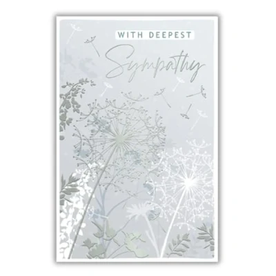 Image of Deepest Sympathy Card Dandelions with Foil Finish Eco Friendly by Words and Wishes