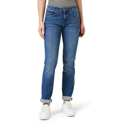 Image of Wrangler Women&#039;s Straight Jeans, Airblue, 28W / 32L