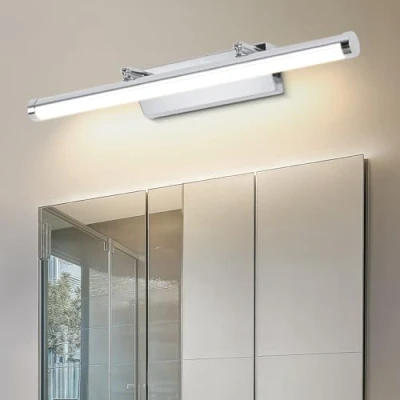 Image of Dehobo Bathroom Mirror Light with Switch LED Over Lamp IP44 4000K Vanity Lights Shaver 9W 42CM Cabinet Wall Picture for Bedroom Living Room