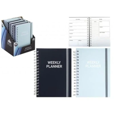 Image of MantraRaj A5 Weekly Plannerr With Spiral Bound And Elastic Closing Trap To Do List Notebook Undated Planner Dairy Productivity Checklist Organizer X 1 Random Color Sent