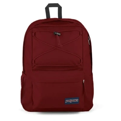 Image of JanSport Flex Pack Backpack, 15 inch Padded Laptop Compartment, Russet Red (Red)