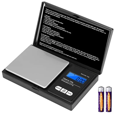 Image of Vinabo 700g/0.1g Precision Scales Portable Jewelry Digital Pro Pocket with LCD Display and 7 Units Tare Function for Kitchen Cooking Coffee Medication Black