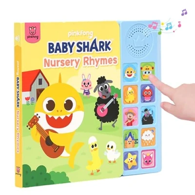 Image of Pinkfong Baby Shark Nursery Rhymes 10 Button Sound Book, Children&#039;s Early Learning Books, Interactive Books for Toddlers, &amp; Education Toys, Gifts Kids