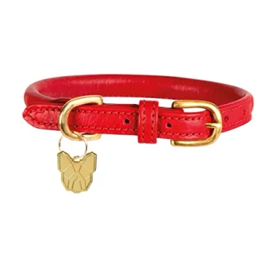 Image of Digby &amp; Fox Rolled Leather Dog Collar (XXX Small, Scarlett)
