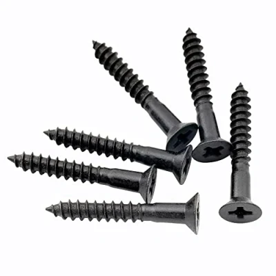 Image of Musiclily Ultra 3.5x25mm Stainless Steel Flat Head Countersunk Mounting Screws for Electric Guitar or Bass Bridge, Black (Set of 6)