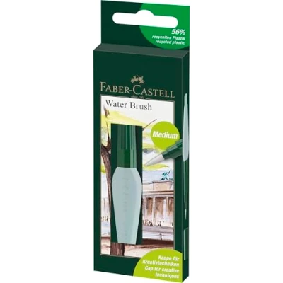Image of Faber Castell Art &amp; Graphic Water Brush, Medium, Single For Art, Craft, Drawing, Sketching, Home, School, University, Colouring