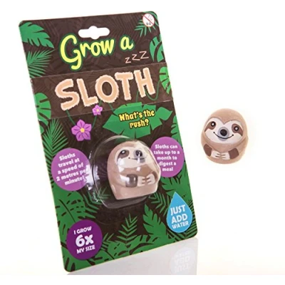 Image of Boxer Gifts Grow a Sloth Toy Kids Christmas Stocking Fillers Children&#039;s Boys &amp; Girls Birthday Presents Pass The Parcel Prize