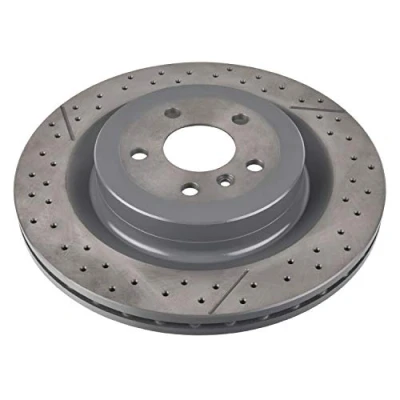 Image of 1664230512, A1664230512 Brake disc FEBI BILSTEIN 107712 Rear Axle 345mm 26mm 5 Hole 112mm slotted/perforated, internally vented Coated High carbon