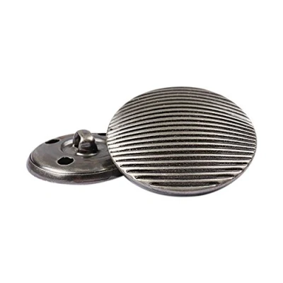 Image of 12 Pieces Metal Buttons for Men Women Suit Garment Shank Jeans Fasteners Classic DIY Sewing Accessories Antique silver 25mm
