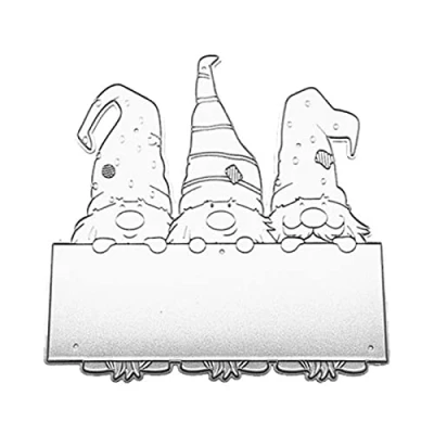 Image of bnsggl Metal Die Christmas Gnomes Cutting Dies Stencils Template For Scrapbooking Album Paper Card