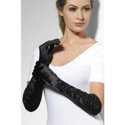 Image of Temptress Gloves, Black, Long 46cm/18