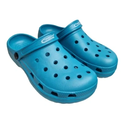 Image of Town &amp; Country Clogs Womens Garden Classic Strap Slip On Sandals (6) Teal