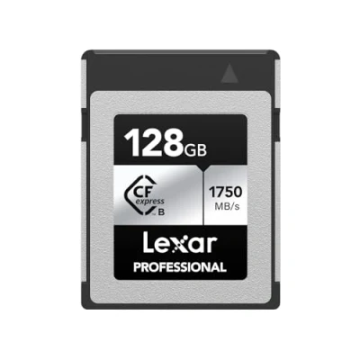 Image of Lexar Professional SILVER Series 128GB CFexpress Card, Type B CFe Card up to 1750MB/s Read, CF Adopt PCIe Gen3x2, Memory Compatible with DSLR, Backward XQD Camera (LCXEXSL128G RNENG)