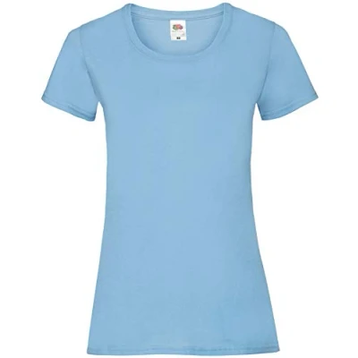 Image of Fruit of the Loom Women&#039;s Valueweight Short Sleeve T Shirt, Sky, 10 (Manufacturer Size:Small)