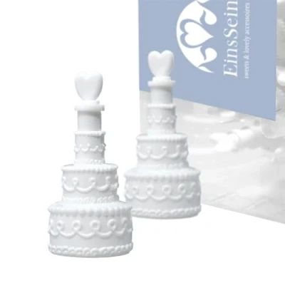 Image of EinsSein 48x Wedding Bubbles cake box white soap bubble favours guests kids tubes heart wands tube favors party weddings baptism mini bottle glasses diamond 48 60 50 96 pack