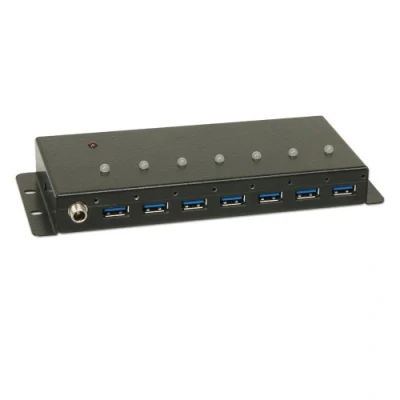 Image of LINDY USB 3.0 Industrial 7 Port Hub, Metal, 43128