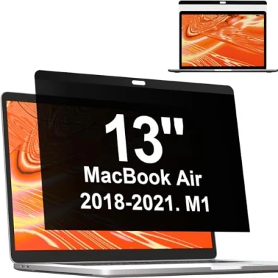 Image of Privacy Screen for MacBook Pro 13 Inch (2016 2022, M1, M2)/MacBook Air in(2018 2021, M1), Magnetic Removable emovable Anti Blue Light Glare Filter Protector Mac Pro/Air 13.3in