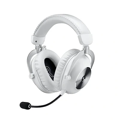 Image of Logitech G PRO X 2 LIGHTSPEED Wireless Gaming Headset, Detachable Boom Mic, 50mm Graphene Drivers, DTS: Headphone 2.0—7.1 Surround, Bluetooth/USB/3.5mm Aux, for PC, PS5, PS4, Nintendo Switch White