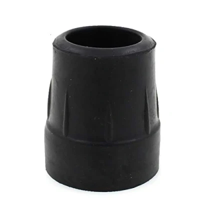 Image of Qty: 10x 25mm (1&quot;) Heavy Duty Rubber Ferrules for Walking Frames Black by Lifeswonderful