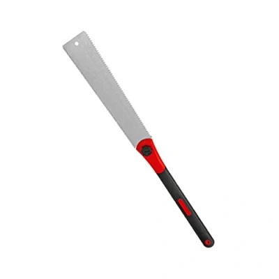 Image of Double Edged Hand Saw, 32cm Japanese Ryoba Pull Saw Flexible Flush Cut for Fine and Coarse Cutting Woodworking (Red)