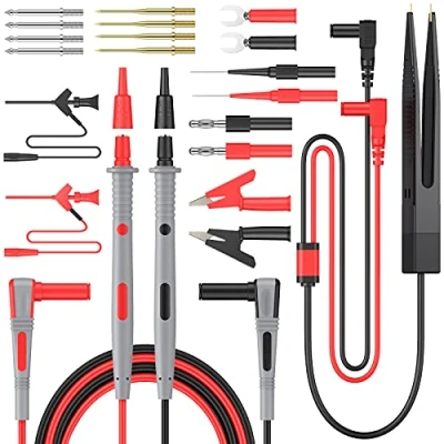 Image of Proster Multimeter Leads Kit 23 in 1 Test with Alligator Clips Probe Spring Hook Clip Banana Plug SMD Patch Electric Tester for