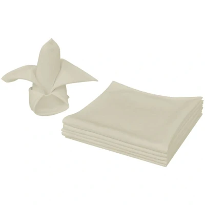 Image of vidaXL Dinner Napkins 100 pcs Cream 50x50 cm