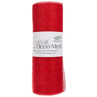 Image of Eleganza Deco Mesh 25cm x 9.1m Red No.16, Synthetic Material, 25 cm 9.1 m