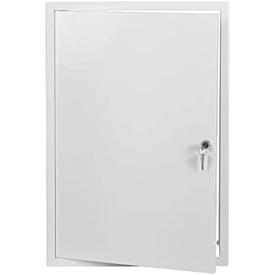 Image of White Metal Access Panel 500mm x 250mm with Lock/Keys Inspection Door Flap