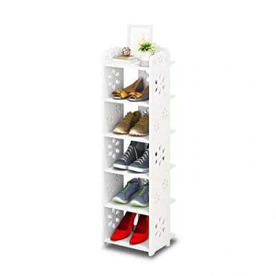 Image of Dripex 6 Tier Shoe Rack Cabinet Storage Bookshelf Organizer Free Standing Display in Home Corridor Hallway and Corner
