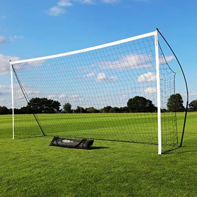 Image of QUICKPLAY KICKSTER 18.5x6.5ft Football Goal Quick Setup Portable Net for Youth Training Large the Garden or Park Includes Carry Bag