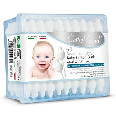 Image of COTTON SOUND Sticks Ears 60 Pieces Baby Product For hygiene Personal